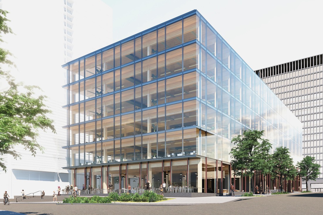 office architecture - reston, virginia - class a mass-timber office building 